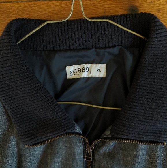 Gap 1969 Style Zip Up Denim Jacket XL - Picture 2 of 3